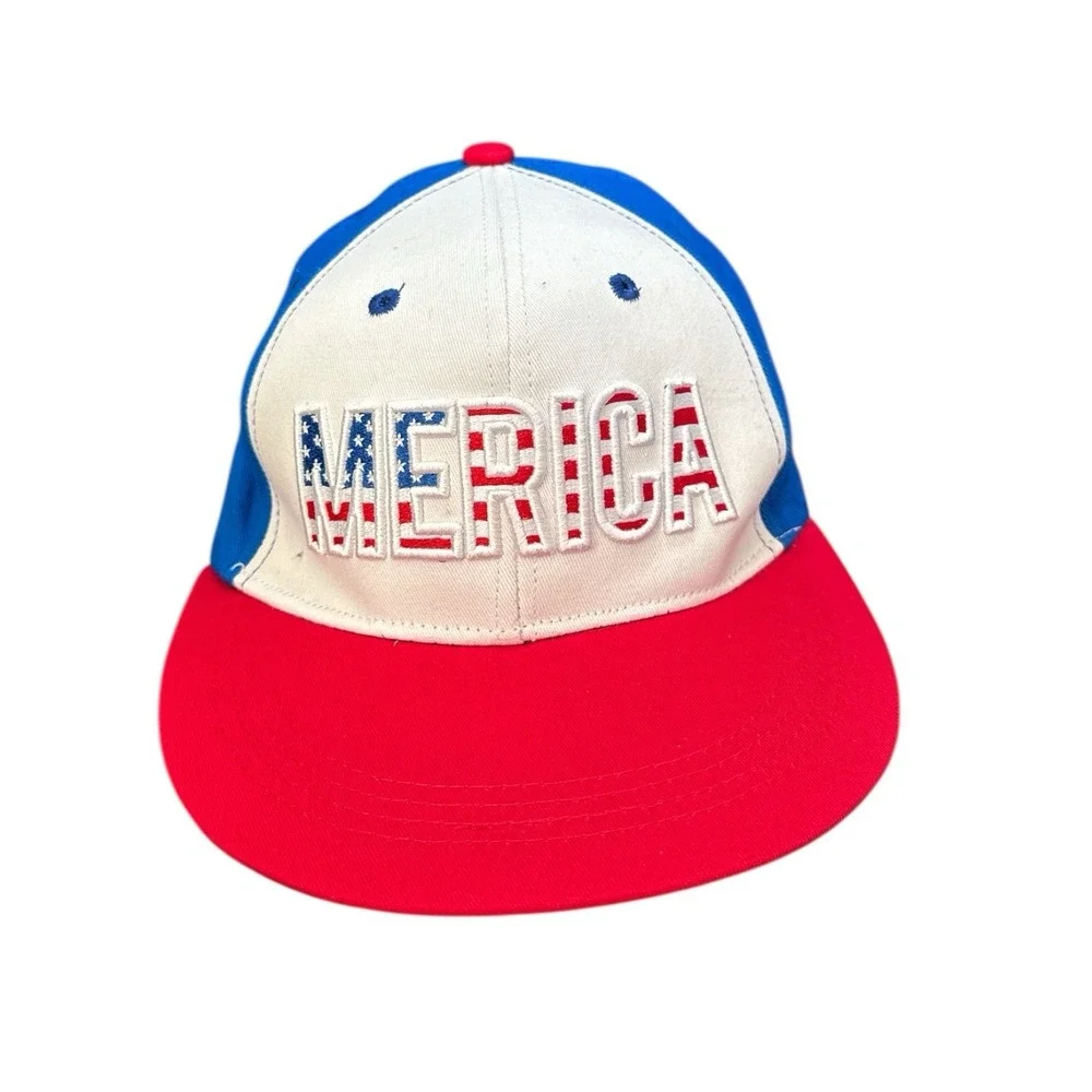 USA Mullet Hat Brown‎ Wig Merica Redneck 4th of July All American Costume
